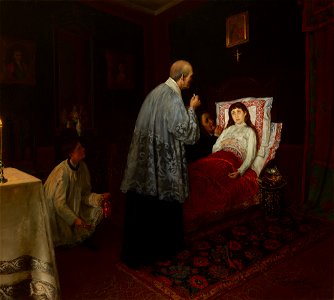 Wincenty Trojanowski - Communion of a Sick Woman - MNK II-a-521 - National Museum Kraków