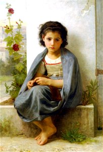 William-Adolphe Bouguereau (1825-1905) - The Little Knitter (1882)