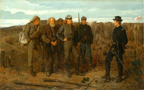 Prisoners from the Front 1866 Winslow Homer. Free illustration for personal and commercial use.