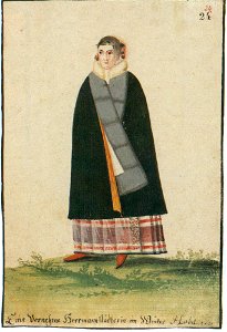 Winter costume of a high-born woman from Nagyszeben