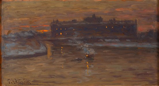 Winter Night by the Stockholm Ström (Per Ekström) - Nationalmuseum - 21629