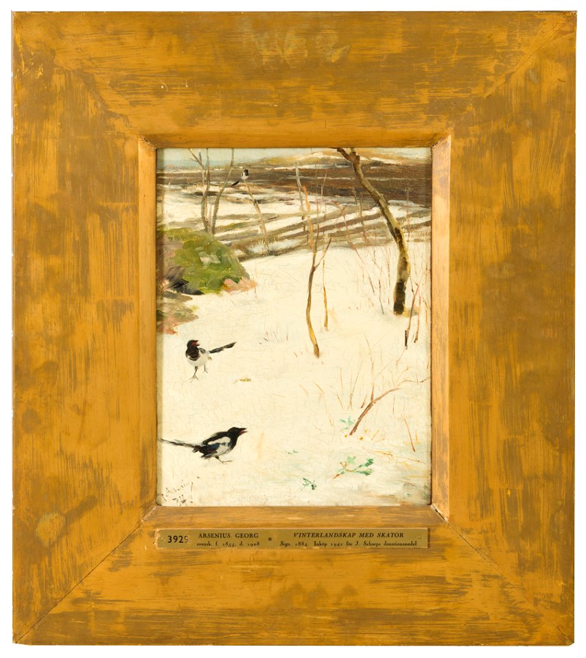 Winter Landscape with Magpies (Georg Arsenius) - Nationalmuseum - 20984