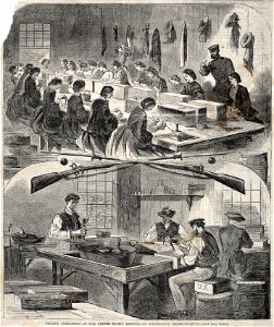 Winslow Homer (American, 1836-1910) - Filling Cartridges at the United States Arsenal, at Watertown, Massachusetts - 1942.1469 - Cleveland Museum of Art