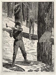 Winslow Homer (American, 1836-1910) - Lumbering in Winter - 1942.1391 - Cleveland Museum of Art