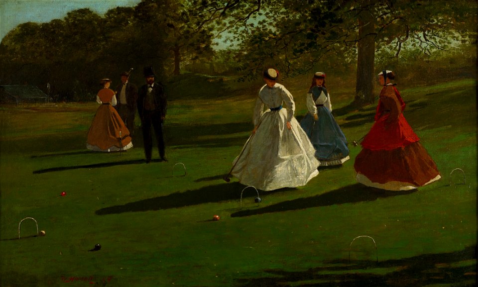 Winslow Homer - Croquet Players - 1941-11 - Albright–Knox Art Gallery
