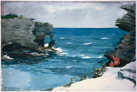 Winslow Homer - Rocky Shore, Bermuda - Google Art Project. Free illustration for personal and commercial use.