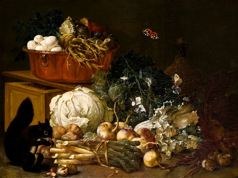 Johann Amandus Winck - Stillleben mit Eichhörnchen
