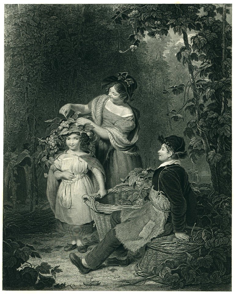 Witherington - La Couronne de Houblon - Steel Engraving