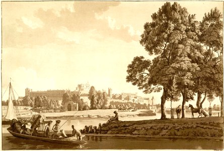 Windsor from Eton by Paul Sandby 1776. Free illustration for personal and commercial use.