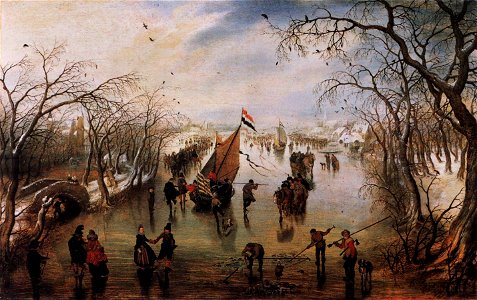 Winter (Adriaen van de Venne). Free illustration for personal and commercial use.