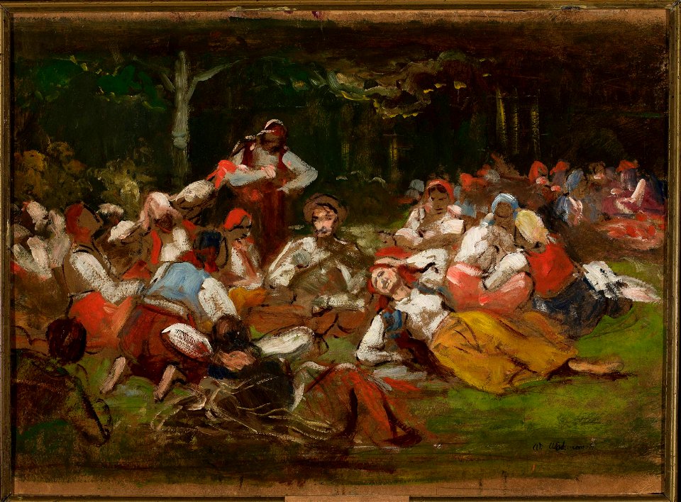 Wincenty Wodzinowski - Sketch for “Harvesters resting” - MP 1282 MNW - National Museum in Warsaw