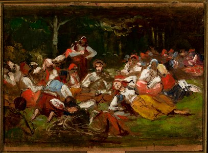 Wincenty Wodzinowski - Sketch for “Harvesters resting” - MP 1282 MNW - National Museum in Warsaw