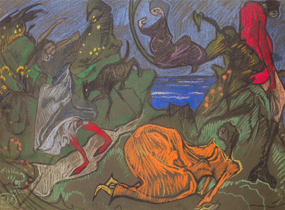 Witkacy - Composition with figures running around