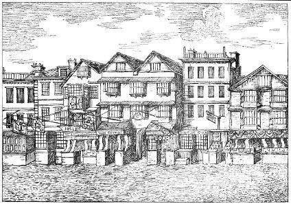 Wine Street with the entrance to the Guard-house in the seventeenth century, Bristol