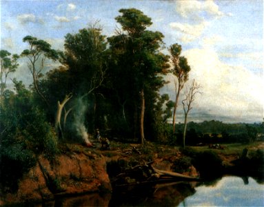 Wintermorgen bei Heidelberg Abram Louis Buvelot