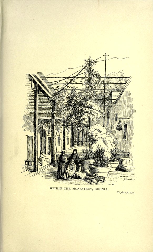 Within the Monastery, Ghonia, by Mary Adelaide Walker