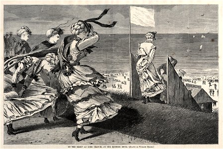 Winslow Homer (American, 1836-1910) - On the Bluff at Long Branch, at the Bathing Hour - 1942.1300 - Cleveland Museum of Art