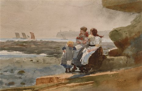 Winslow Homer - Under the Cliff, Cullercoats