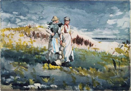 Winslow Homer - The Dunes (1894). Free illustration for personal and commercial use.