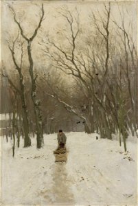 Winter in de Scheveningse bosjes Rijksmuseum SK-A-2433