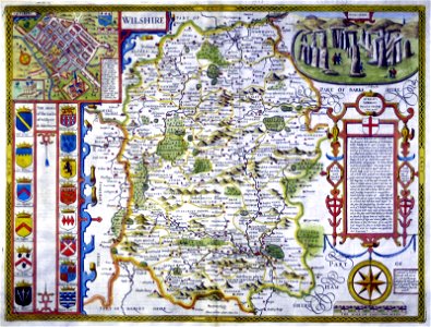 Wiltshire – John Speed map, 1611