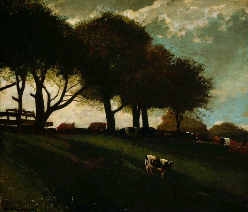 Winslow Homer - Twilight at Leeds, New York (1876)