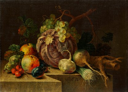 Johann Amandus Winck - Gemüse- und Obststillleben (1807)
