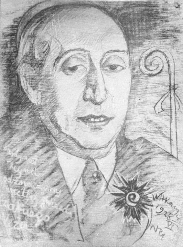 Witkacy - Kardynał Reynel odznaczony wielką gwiazdą Czarnego Węża, 1928-06 - KDM I 802