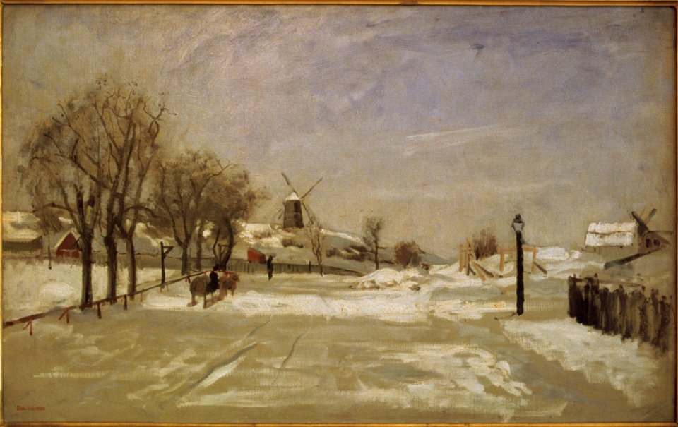 Winter. View of Eriksberg, Stockholm (Carl Skånberg) - Nationalmuseum - 18902