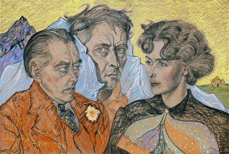 Witkacy - 3117 - Portret zbiorowy -Tadeusz Langier, Witkacy, Bronisława Włodarska (Litauerowa)