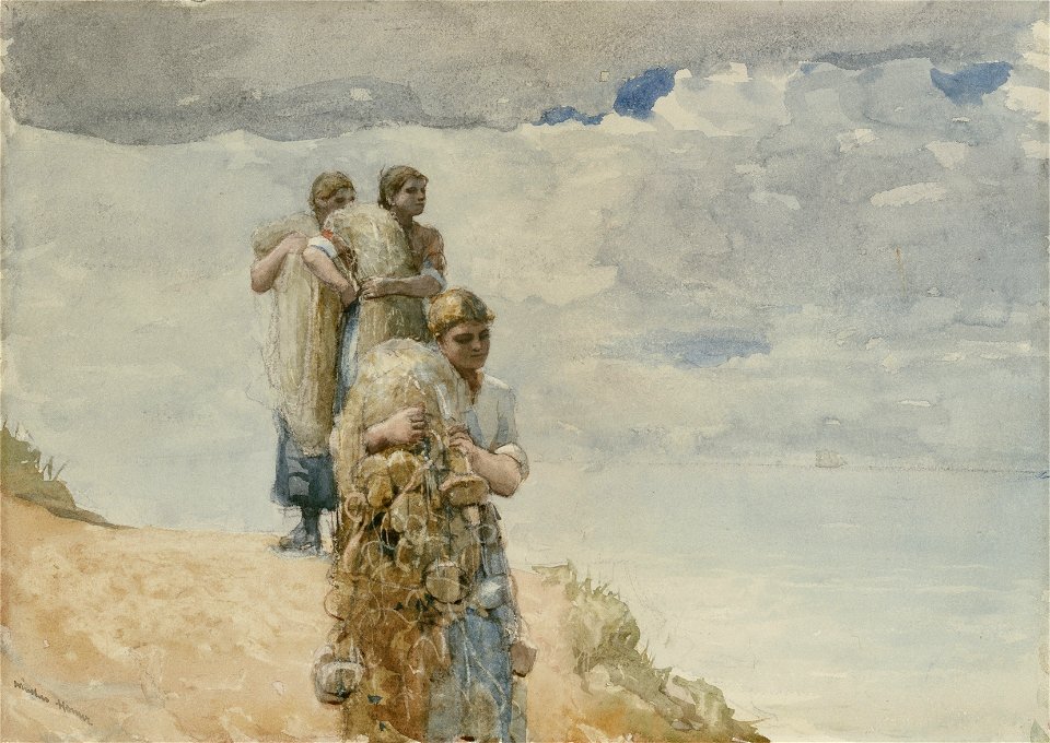 Winslow Homer - On The Cliff, Cullercoats