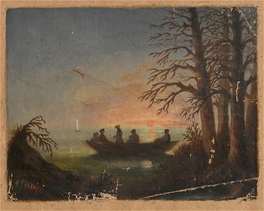 Witkacy - Zachód słońca nad jeziorem