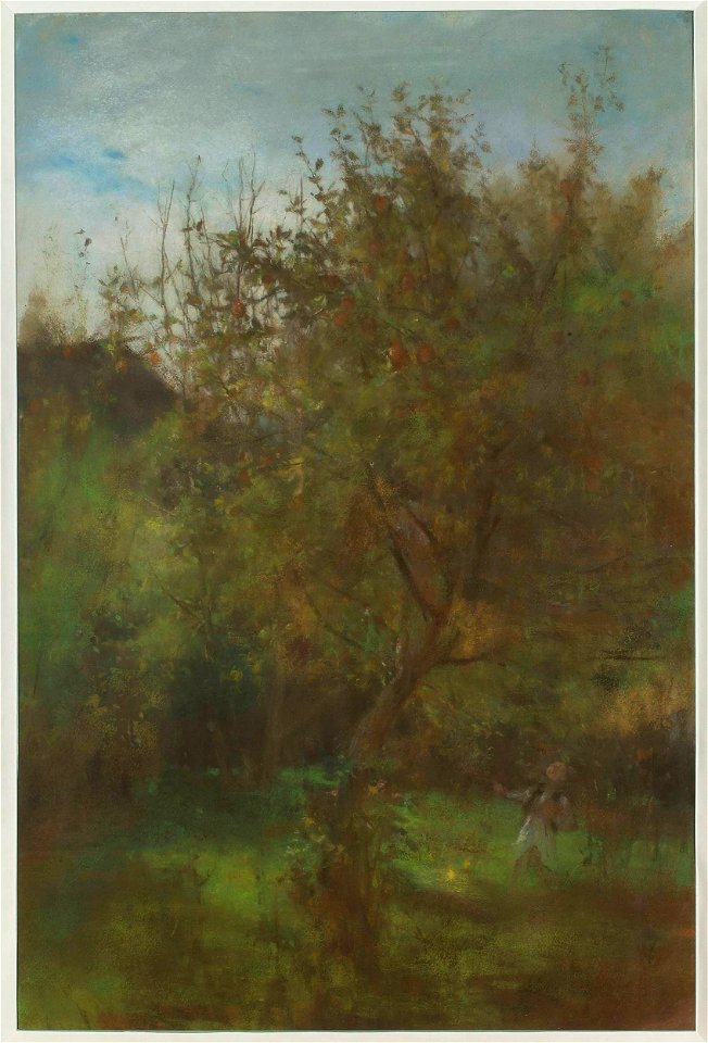 Witold Pruszkowski - Sad - Chłopiec pod jabłonią