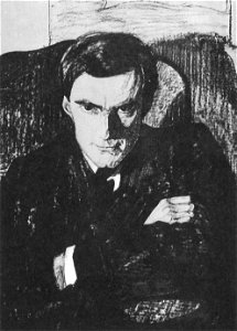 Witkacy - Elzenberg, rysunek węglem, 1912
