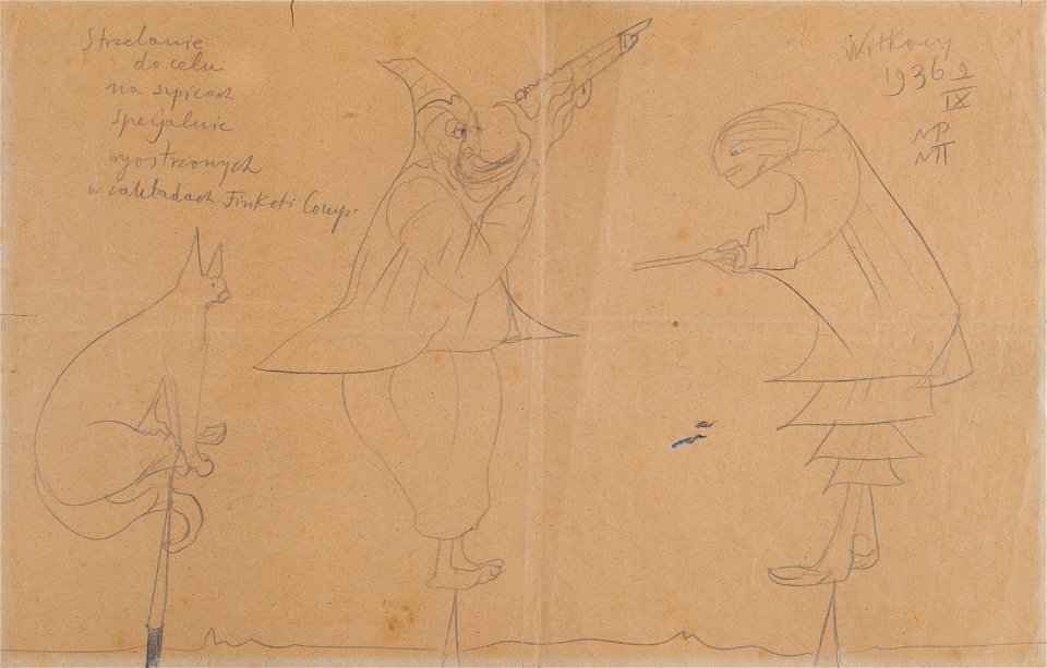 Witkacy - Strzelanie do celu na szpicach specjalnie wyostrzonych w zakładach Fink et Comp - BJ Graf. I.R. 6173-1