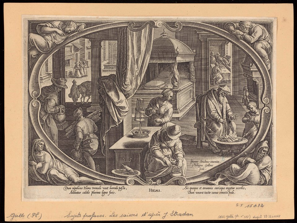 Winter s.d print by Stradanus, S.I 15432, Prints Department, Royal Library of Belgium