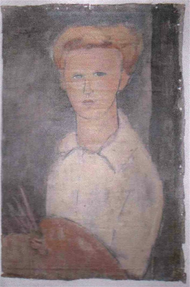 Amedeo Modigliani malt ein Porträt von Heinz Witte-Lenoir 1907 in Paris,signiert A.Modigliani