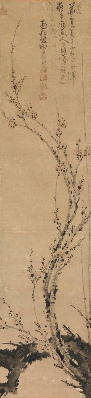 Wintry Plum (Han Mei) by Ni Jing, late 14th century,Metropolitan Museum of Art, 1983.85