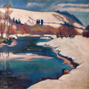 Witkacy - Pejzaż zimowy z rzeką 1911