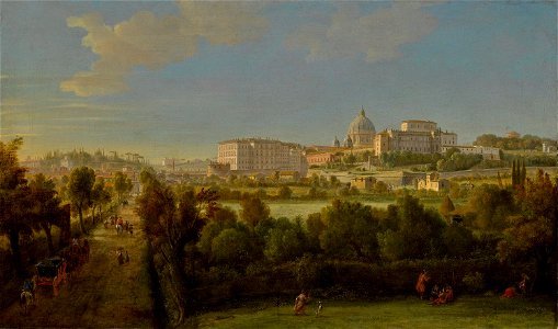 ROME, A VIEW OF SAINT PETER'S BASILICA AND THE VATICAN… by Gaspar van Wittel