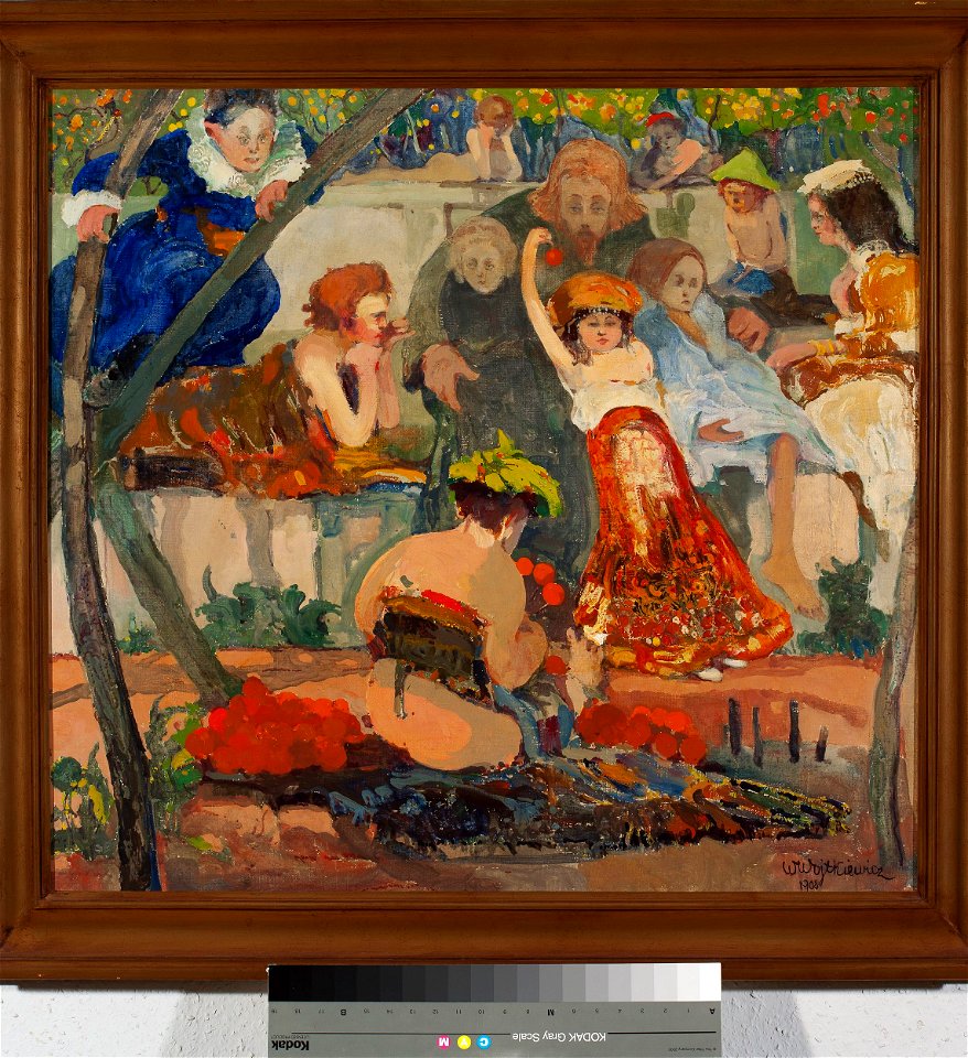 Witold Wojtkiewicz - Christ and children, series, “Ceremonies” VI - MP 355 MNW - National Museum in Warsaw