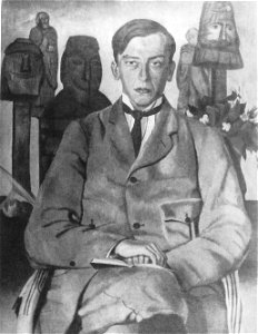 Witkacy - Portret Tadeusza Nalepinskiego, z rzezbami, 1912-09 - KDM I 132