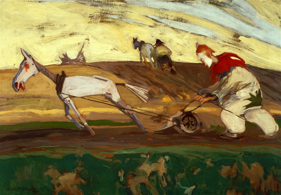 Witold Wojtkiewicz - Ploughing - MP 5157 - National Museum in Warsaw