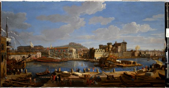 The Darsena delle Galere and Castello Nuovo at Naples RMG BHC1900