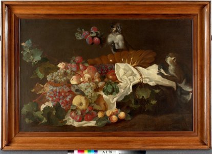 Wladimir Swertschkoff - Hedelmiä ja apinoita, kopio Jan Fytin mukaan - A I 78 - Finnish National Gallery