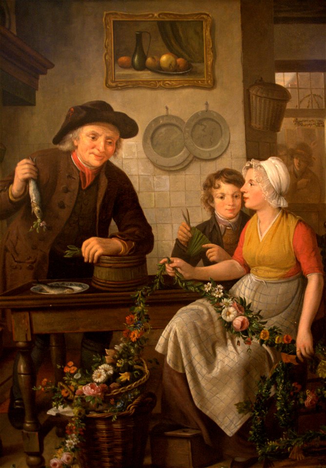 WLANL - Quistnix! - Visserijmuseum - Voorbereidingen voor de verkoop van de nieuwe haring, Adriaan de Lelie en Willem van Leen, 1815