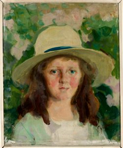 Witold Pruszkowski - Portrait of a girl in a hat - MP 4195 - National Museum in Warsaw