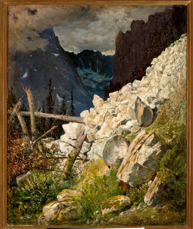 Wojciech Gerson - Rockslide in the White Water Valley in the Tatra Mountains - MP 2276 - National Museum in Warsaw