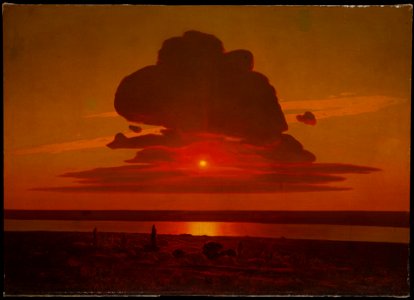 WLA metmuseum Red Sunset on the Dnieper Arkhip Ivanovich Kuindzhi. Free illustration for personal and commercial use.