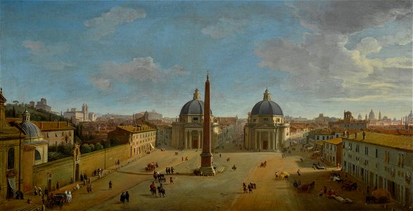 ROME, A VIEW OF PIAZZA DEL POPOLO by Gaspar van Wittel